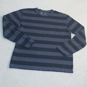 GAP Black and grey striped long sleeve